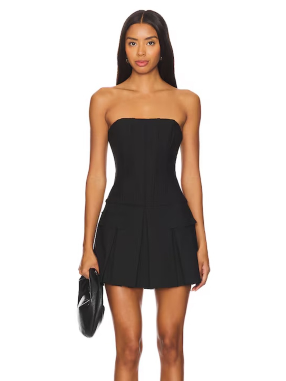 superdown Black Strapless Mini Dress